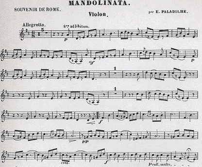 Paladilhe, Emile: Mandolinata-Souvenir de Rome (violin & piano)
