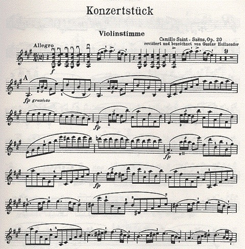 Saint-Saens, Camille: Konzertstueck in A Op.20 (violin & piano)