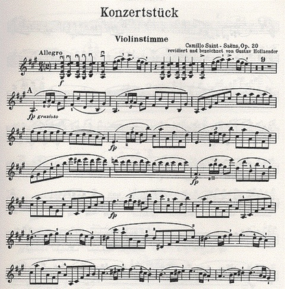 Saint-Saens, Camille: Konzertstueck in A Op.20 (violin & piano)
