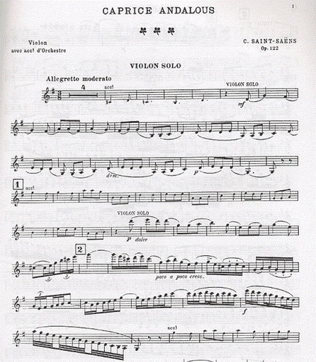 Saint-Saens, Camille: Caprice Andalous Op.122 (violin & piano)