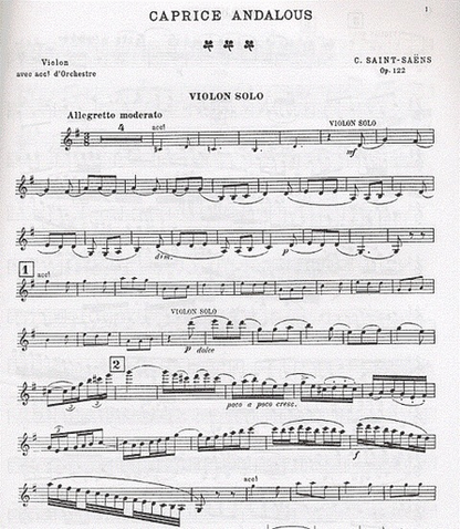 Saint-Saens, Camille: Caprice Andalous Op.122 (violin & piano)