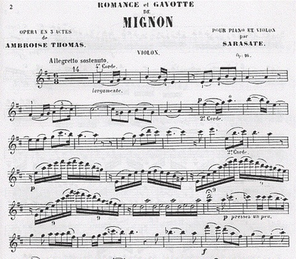 Sarasate, Pablo de: Romance et Gavotte de Mignon Op.16 (violin & piano)