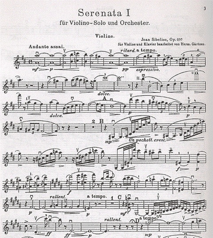 Sibelius, Jean: Two Serenatas Op.69 (violin & piano)