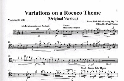 Tchaikovsky, P.I.: Rococo Variations Op.33 (cello & piano)