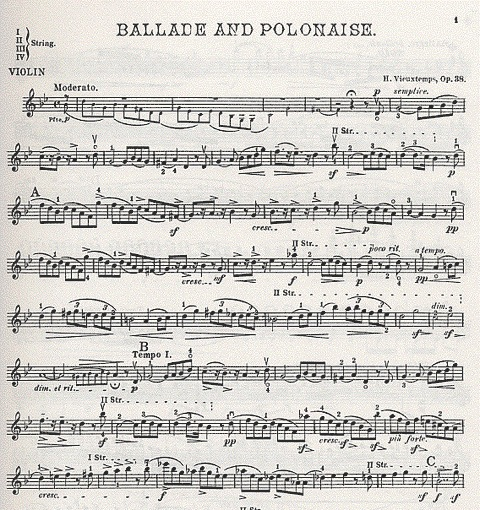 Vieuxtemps, Henri: Ballade & Polonaise Op.38 (violin & piano)