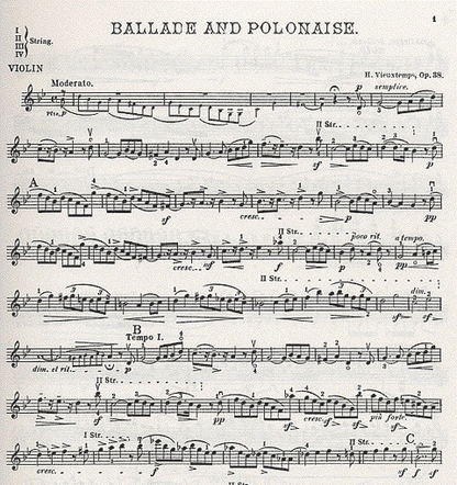 Vieuxtemps, Henri: Ballade & Polonaise Op.38 (violin & piano)