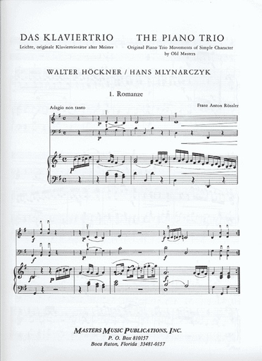 Hoeckner, W.: The Piano Trio-Easy Original Trios by Old Masters (violin, cello, piano)