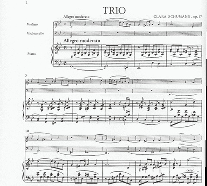 Schumann, Clara: Piano Trio Op.17 (violin, cello, piano)