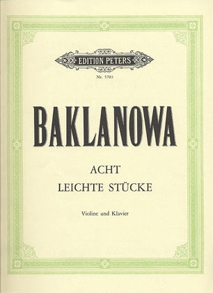 Baklanova, Natalja: 8 Easy Pieces (violin & piano)