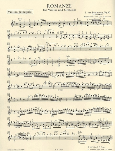 Beethoven, Ludwig van: Romances Op. 40 & 50 (violin & piano & CD)