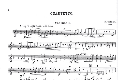 Glinka, Mikhail: String Quartet in F