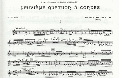 Milhaud, Darius: String Quartet No.9