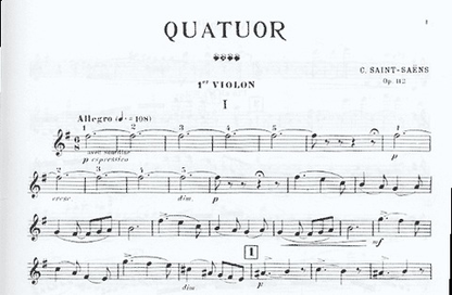 Saint-Saens, Camille: String Quartet Op.112 (parts)