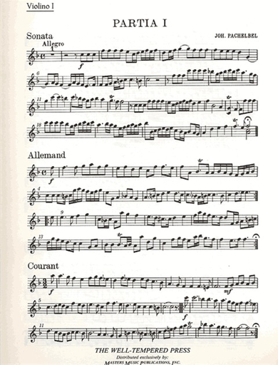 Pachelbel, J.: Suite No.1 in F: Suite No.2 in c minor (2 violins, cello, piano)