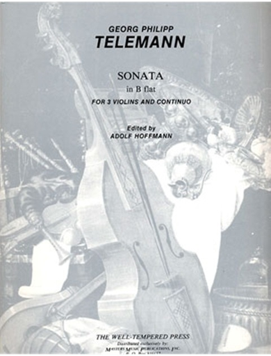 Telemann, G.F.: Sonata in Bb (3 violins, cello & piano)