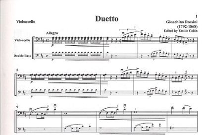 Rossini, Gioachino (Colon): Duetto (cello & bass)