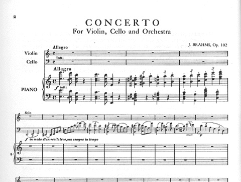 Brahms, J. (Preucil/Starker): Concerto for Violin and Cello, Op.102 - Double Concerto (violin, cello, & piano)