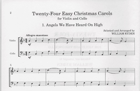 Ryden, William: Twenty-Four Easy Christmas Carols for Violin & Cello