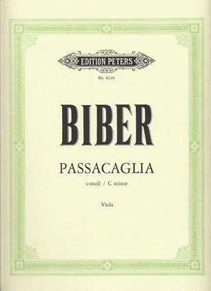 Biber, H.I.F.: Passacaglia in C Minor (Viola) PETERS