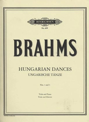 Brahms (Forbes): Hungarian Dances Nos.1 & 3 - ARRANGED (viola & piano) Edition Peters
