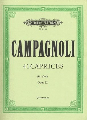 Campagnoli, Bartolomeo: 41 Caprices Op.22 for Viola
