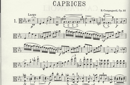 Campagnoli, Bartolomeo: 41 Caprices Op.22 for Viola