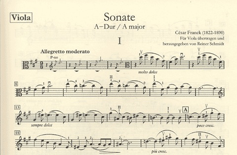 Franck, Cesar: Sonate in A major (viola & piano)