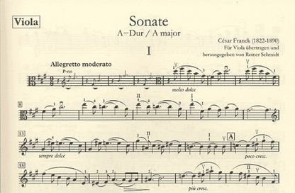 Franck, Cesar: Sonate in A major (viola & piano)