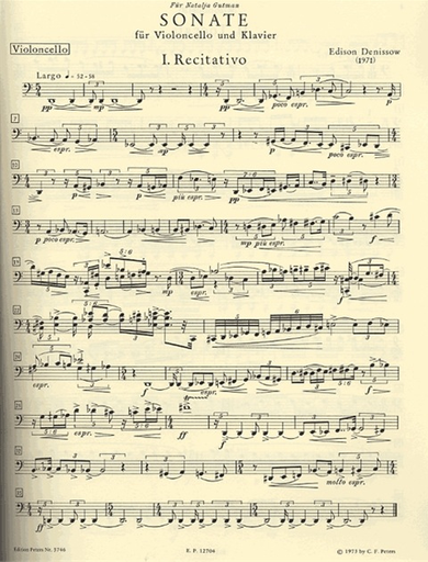 Denissov, Edison: Sonata (cello & piano)