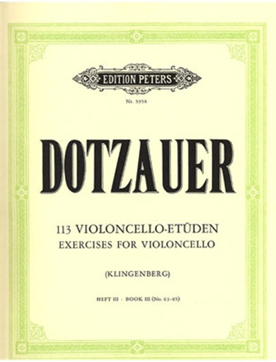 Dotzauer (Klingenberg): 113 Exercises for Violoncello Bk.3