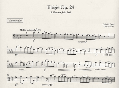 Faure, G.: Elegie, Op.24 & Sicilienne Op.78 (cello & piano)