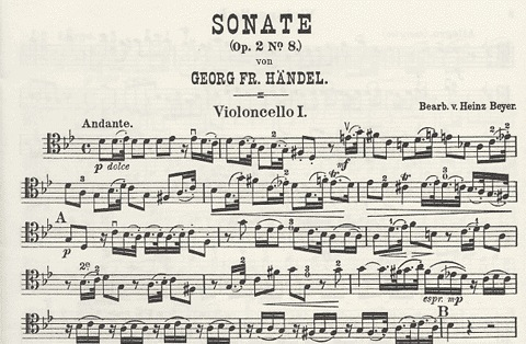 Handel, G.F.: Sonata in G minor Op.2, No.8 (2 Cellos & Piano)