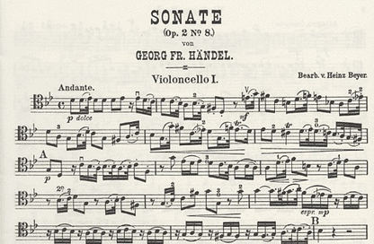 Handel, G.F.: Sonata in G minor Op.2, No.8 (2 Cellos & Piano)
