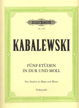 Kabalevsky, Dmitri: 5 Etudes in Major & Minor Op.67 (cello solo)