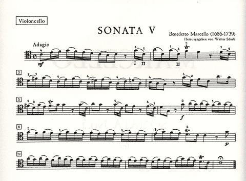 Marcello, B.: Sonata Op.2 No.5 in C (cello & piano)