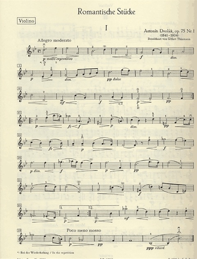 Dvorak, Antonin (urtext): Romantic Piece (violin & piano)