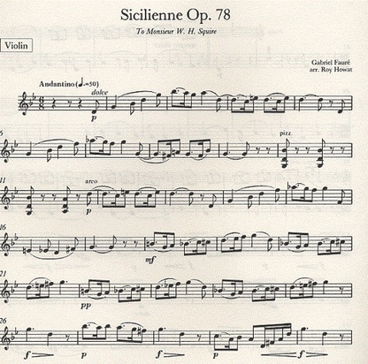 Faure, Gabriel: Sicilienne Op.78 (violin & piano)  PETERS