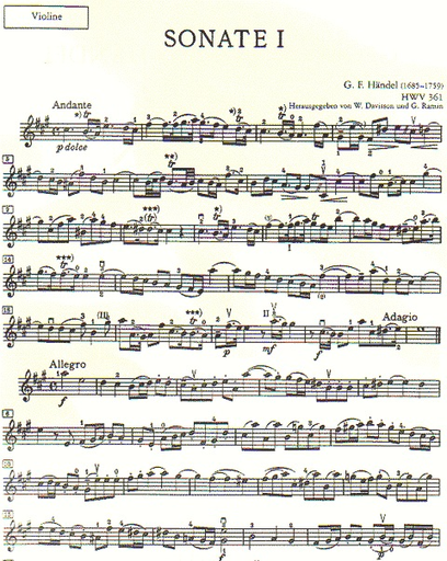 Handel, G.F.: Sonaten Band 1 (violin & piano or CD)