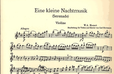 Mozart, W.A.: Eine Kleine Nachtmusik K525 (violin, piano, CD)