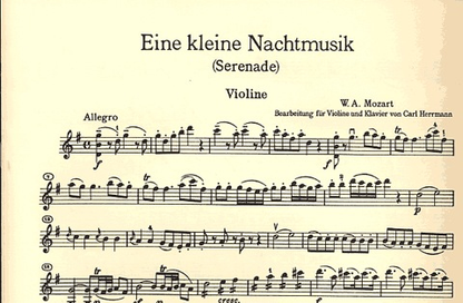 Mozart, W.A.: Eine Kleine Nachtmusik K525 (violin, piano, CD)