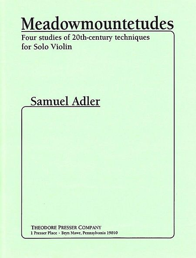 Adler, Samuel: Meadowmountetude (violin)