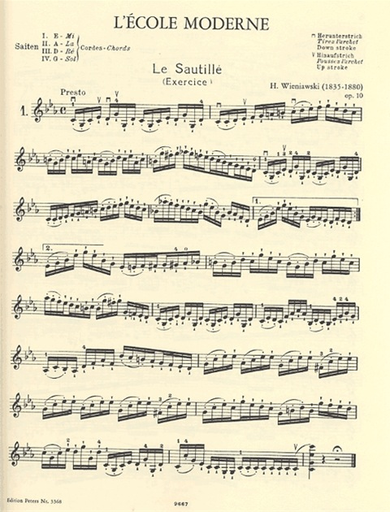 Wieniawski, Henri: Ecole Moderne Op.10, 10 Etudes-Caprices (violin)