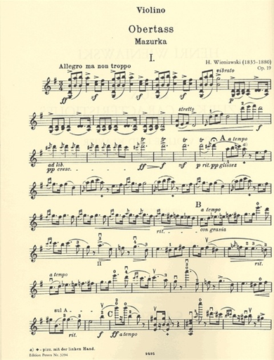 Wieniawski, Henri (Marteau): Two Mazurkas Caracteristiques, Op. 19 (violin & piano)