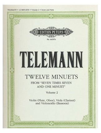 Telemann, G.P.: 12 Minuets from 7 x 7 and one Minuet Vol.2 (violin, viola, cello)