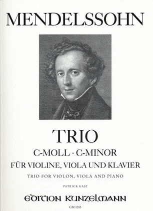Mendelssohn, F.: Piano Trio in C minor (violin, viola, and piano) Kunzelmann