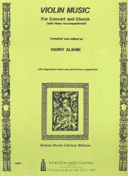 Alshin, Harry: Violin Music for Concert &Church (violin & piano)