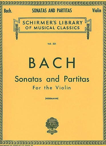 Bach, J.S. (Herrmann): Sonatas & Partitas (violin solo) Schirmer