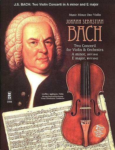 Bach, J.S.: Two Concerti - Concerto Nos.1 & 2, BWV1041 & 1042 (violin & piano)(CD) Music Minus One