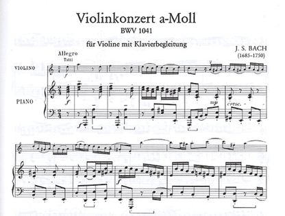 Bach, J.S. (Flesch): Concerto #1 in a minor (violin & piano)