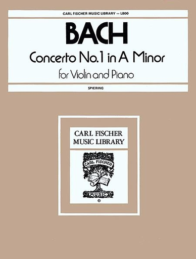 Bach, J.S. (Spiering): Concerto #1 in a minor (violin & piano)
